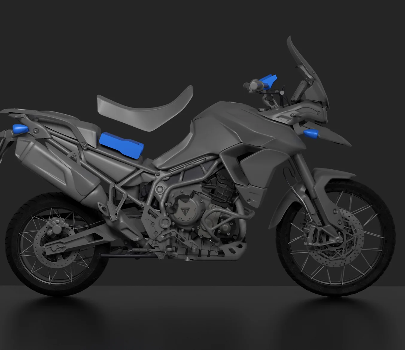 Rozmieszczenie komponentów Seemore Aware na motocyklu
